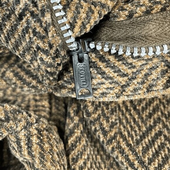 Male Slacks Brown 70s Corduroy Bellbottoms Scovall Zip Flare Jeans Size 34x32. - Picture 7 of 9